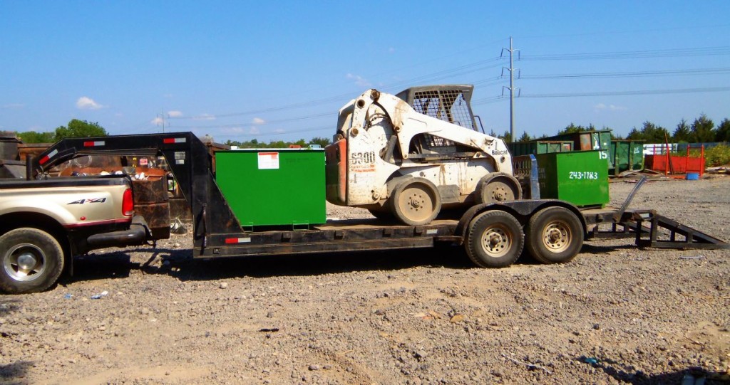 Truck with Trailer and Bobcat