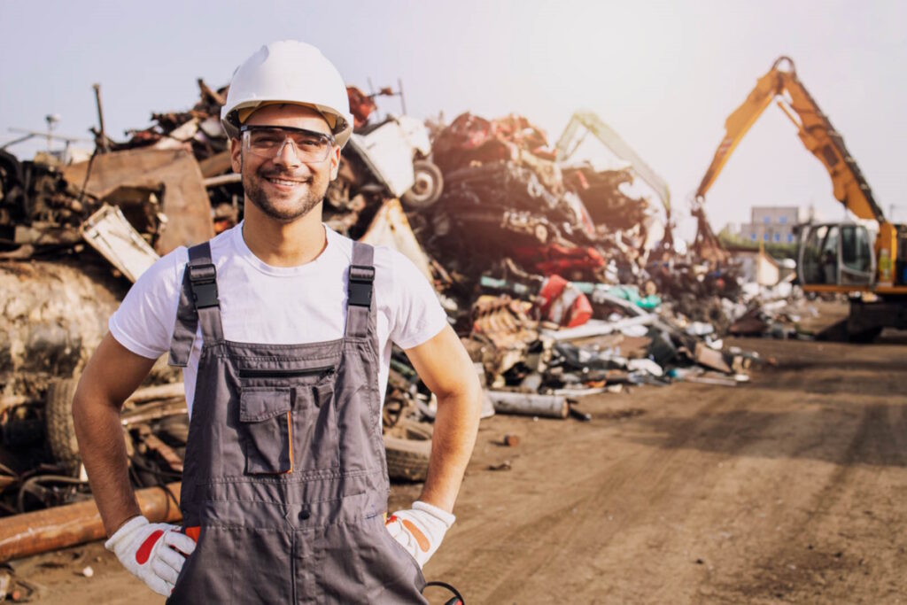 recycling metal scrap metal worker